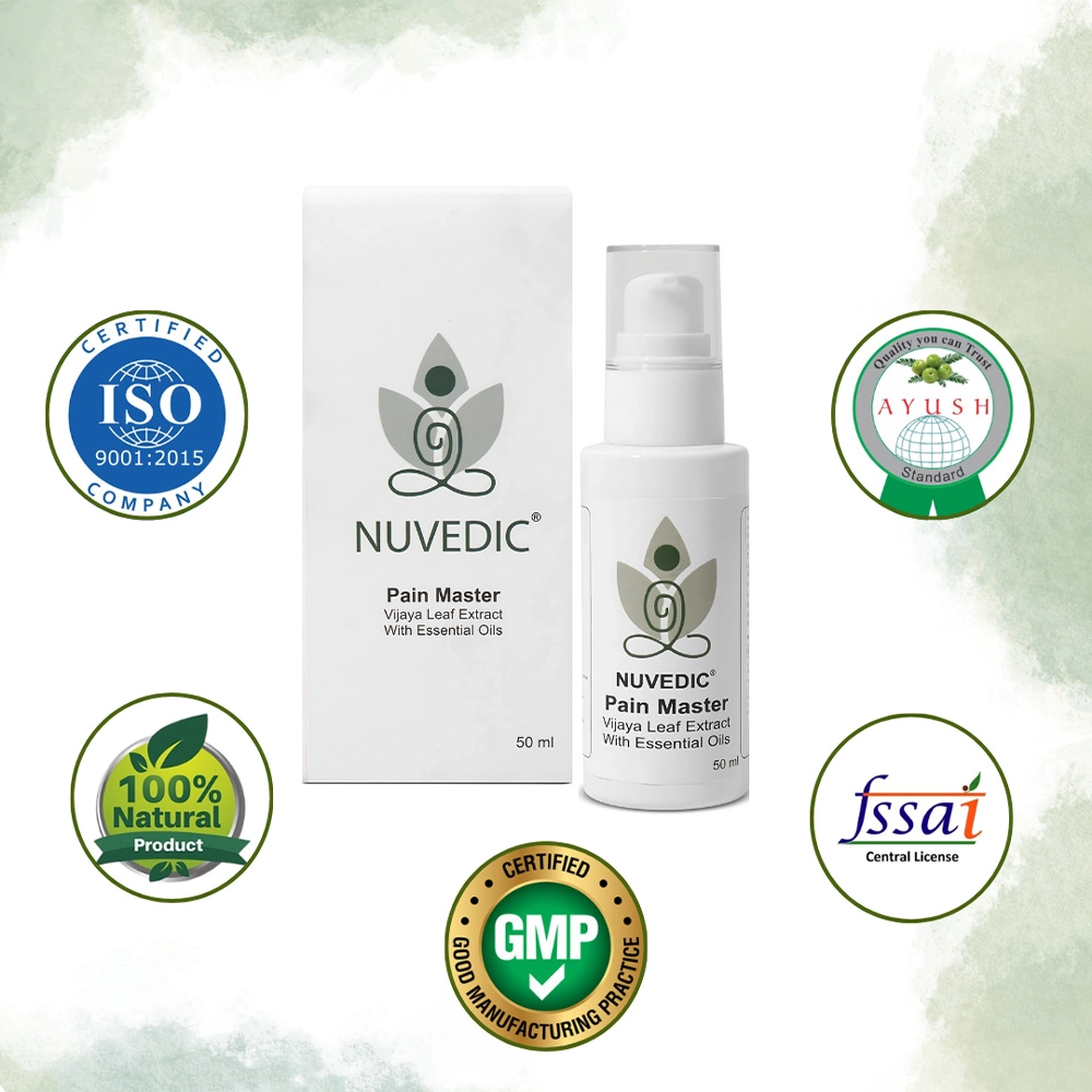 Nuvedic Pain Master Vijaya Leaf Extract With Essential Oils 50ml on itshemp.in
