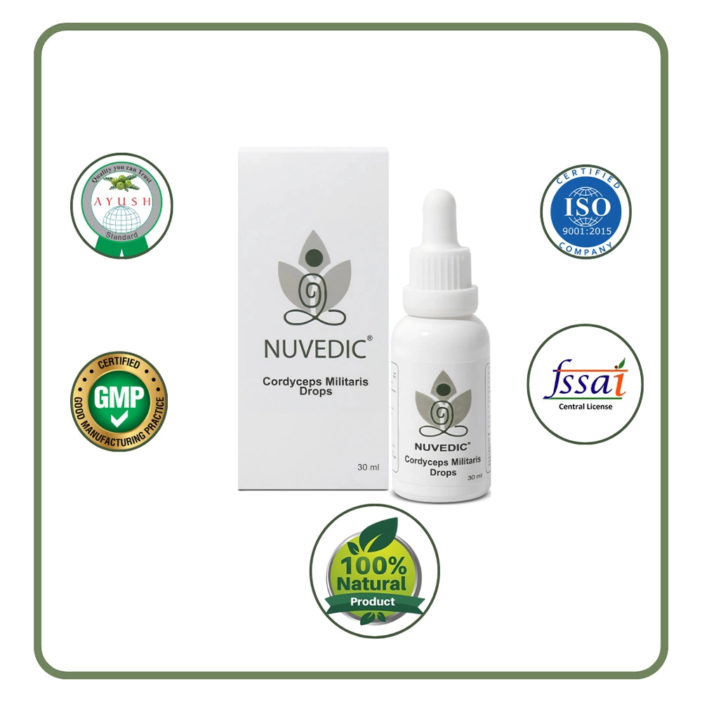 Nuvedic Cordyceps Militaris Drops, 30 ml on itshemp.in