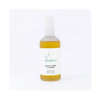 River Remedy Hemp Massage Oil-Eucalyptus + Chamomil on itshemp.in