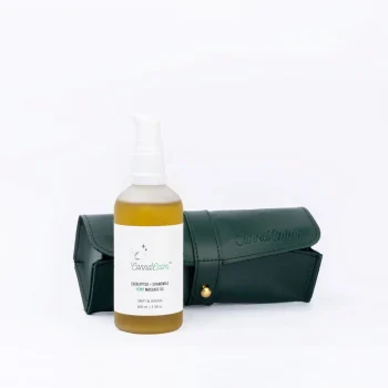 River Remedy Hemp Massage Oil-Eucalyptus + Chamomil on itshemp.in
