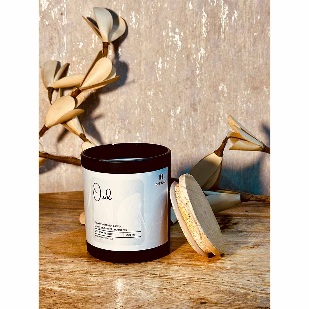 13_1 One Half Oud - Aromatherapy Candle, 200gm - Image 1
