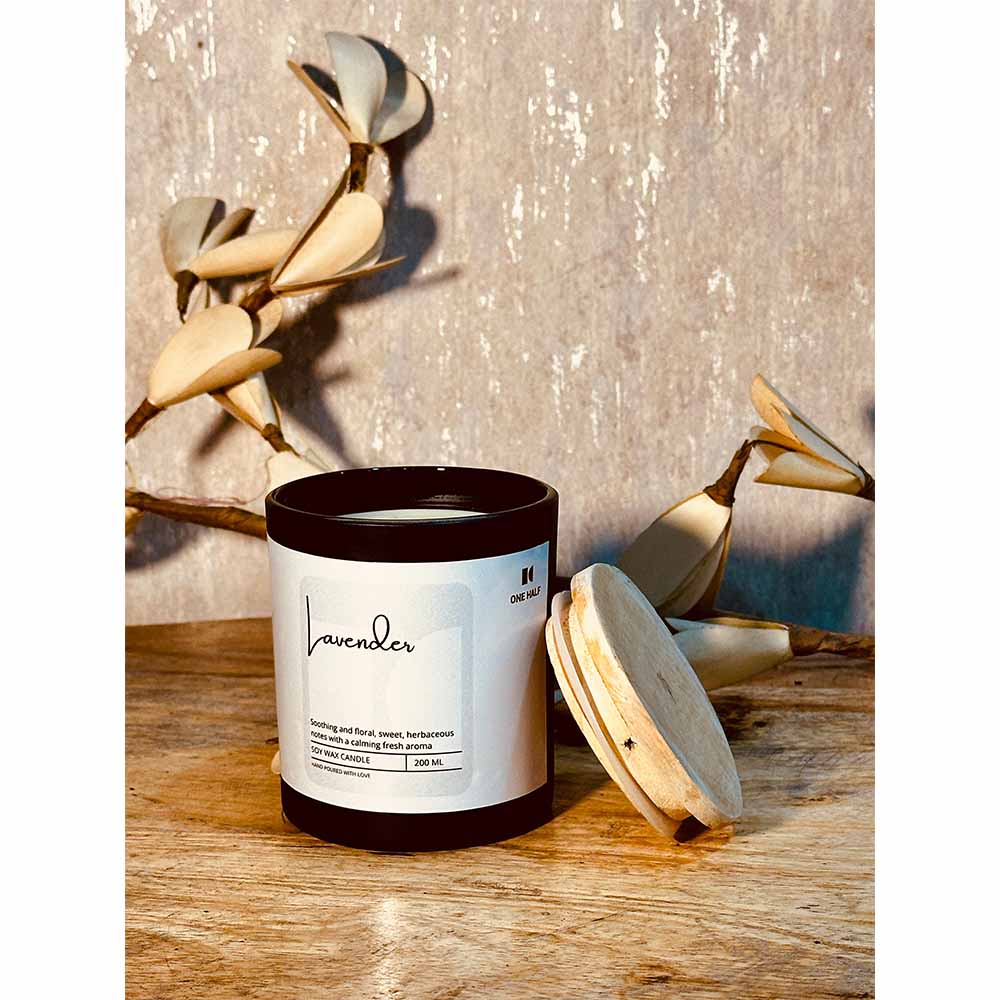 16_1 One Half Lavender - Aromatherapy Candle, 200gm - Image 1
