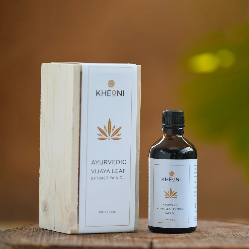 Kheoni Ayurvedic Vijaya Leaf Extract Pain Oil, 100ml - Image 3