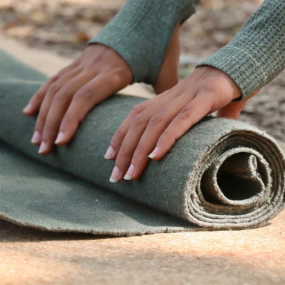 Kheoni Ayurvedic Yoga Mat, Green - Image 3