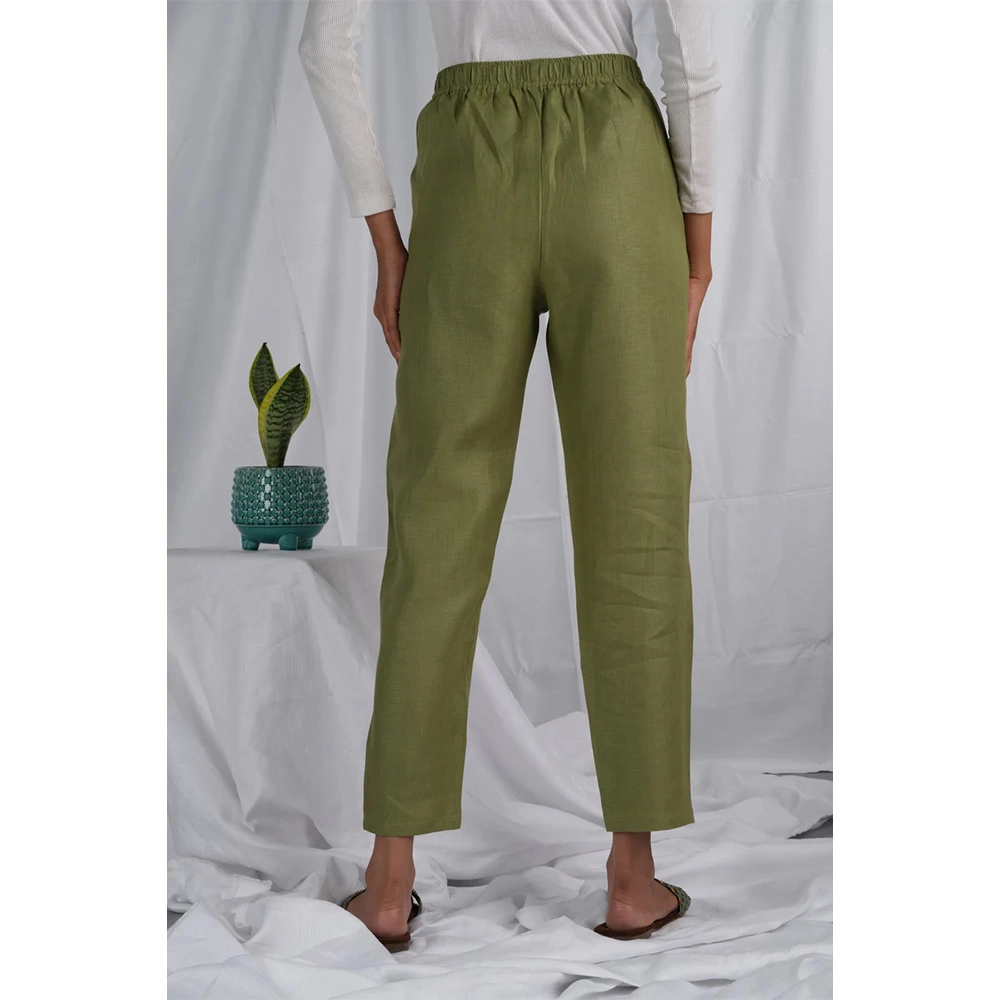 Ecentric Women Regal Olive Hemp Ultimate Yoga Pant - Image 6