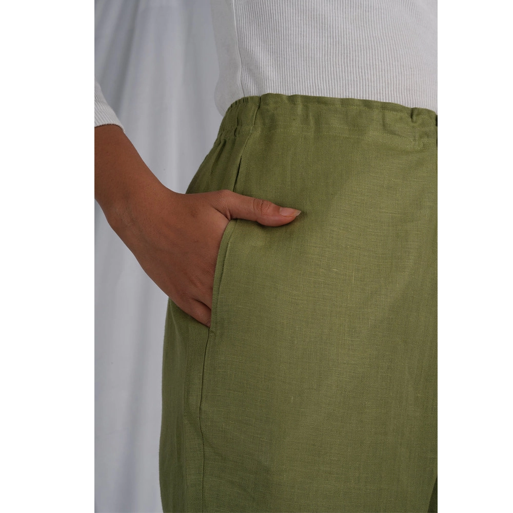Ecentric Women Regal Olive Hemp Ultimate Yoga Pant - Image 5