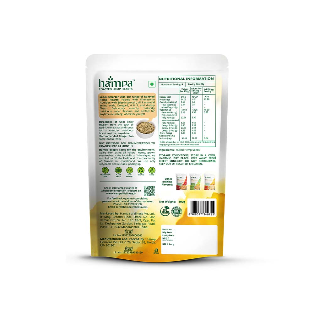 Roasted Hemp Hearts- Plain Roasted 100g - Image 6