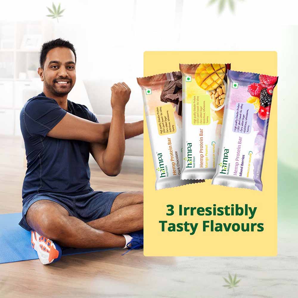 Hampa Hemp Protein Bar 50g - Mango Peanut - Pack of 3 - Image 3