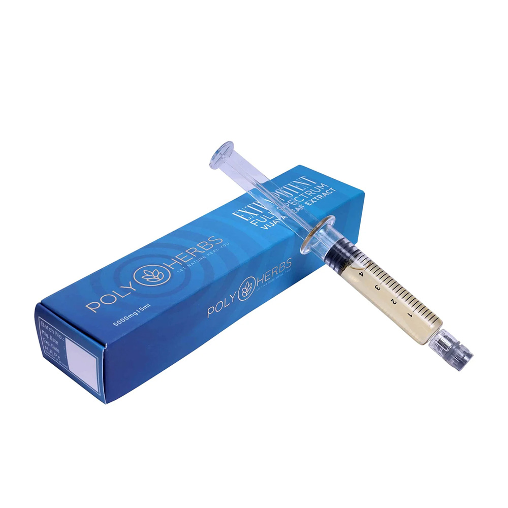 01 PolyHerbs EXTRA POTENT Vijaya Leaf Extract Syringe 5000mg – 5ml, Dewaxed - Image 1