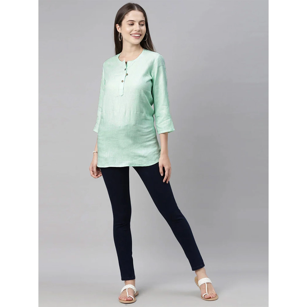 Ecentric Women Pista Green Ultimate Yoga Top - Image 6