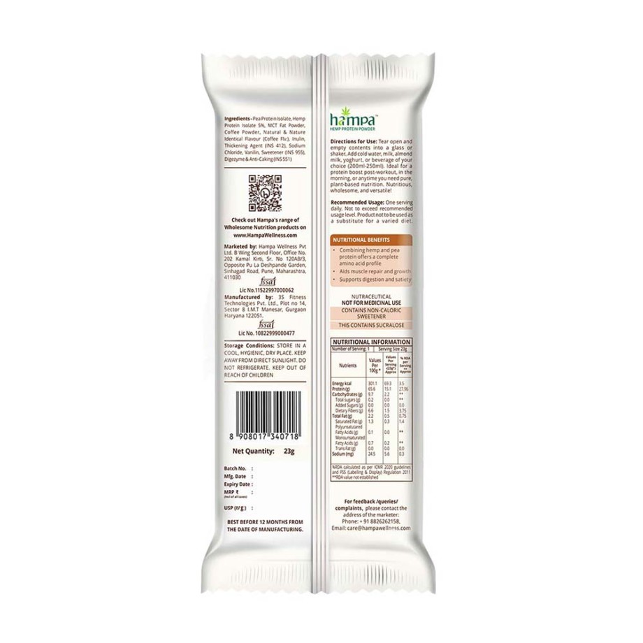 Hampa Protein powder- Coffee- Pack of 3 - Image 2