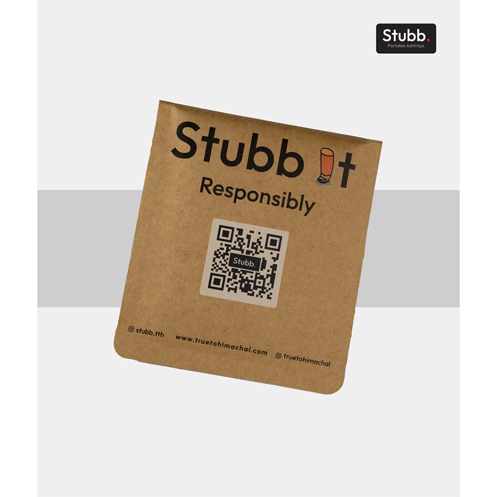 "Stubb - Portable Ashtray - Kraft Paper, Brown on itshemp.in