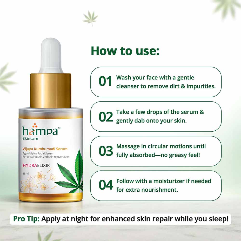Hampa Vijaya Kumkumadi Serum, 15 ml - Image 3