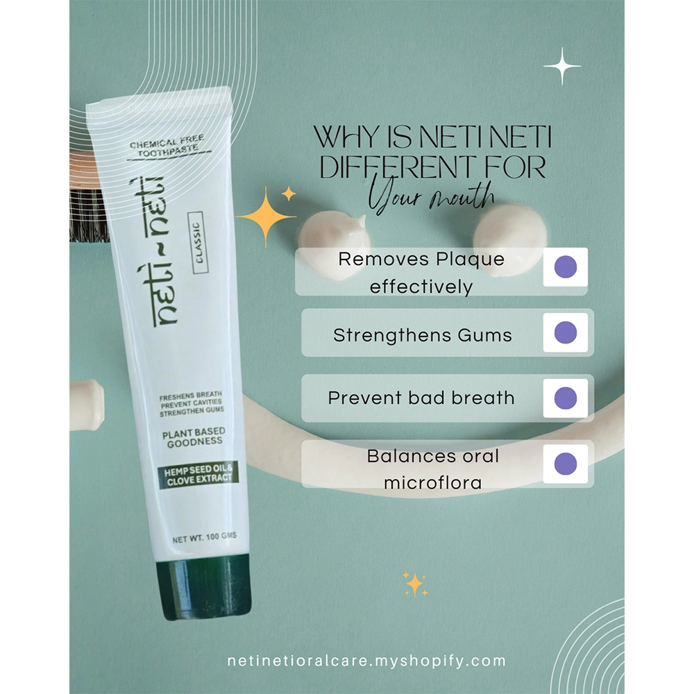 Neti Neti Toothpaste , 100 grams, Natural white on itshemp.in