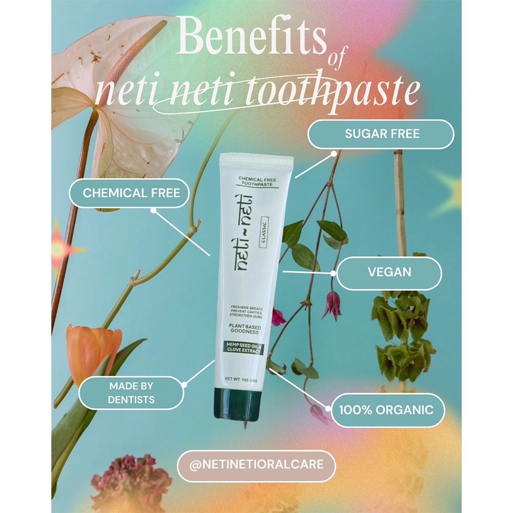 Neti Neti Toothpaste , 100 grams, Natural white on itshemp.in