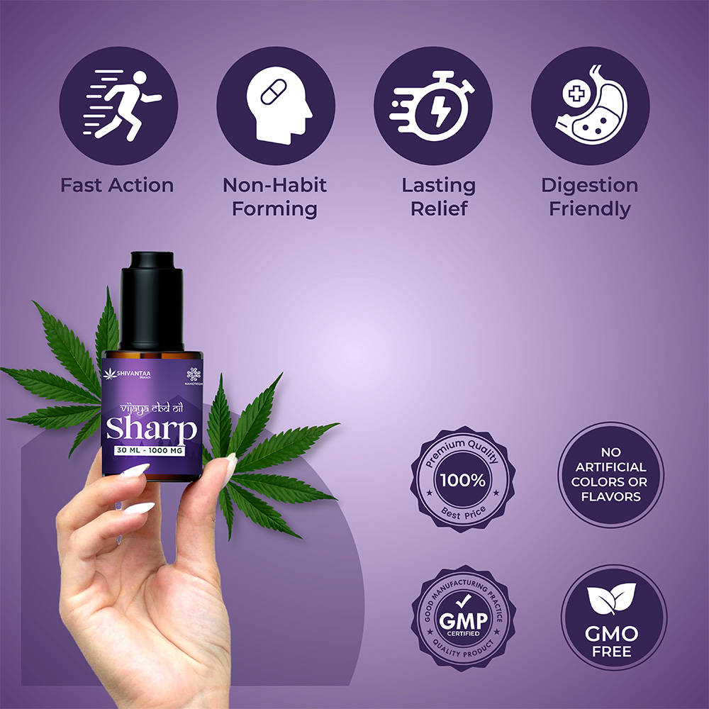 Shivantaa CBD Full Spectrum Sharp Oil For Stress, 30 ML on itshemp.in