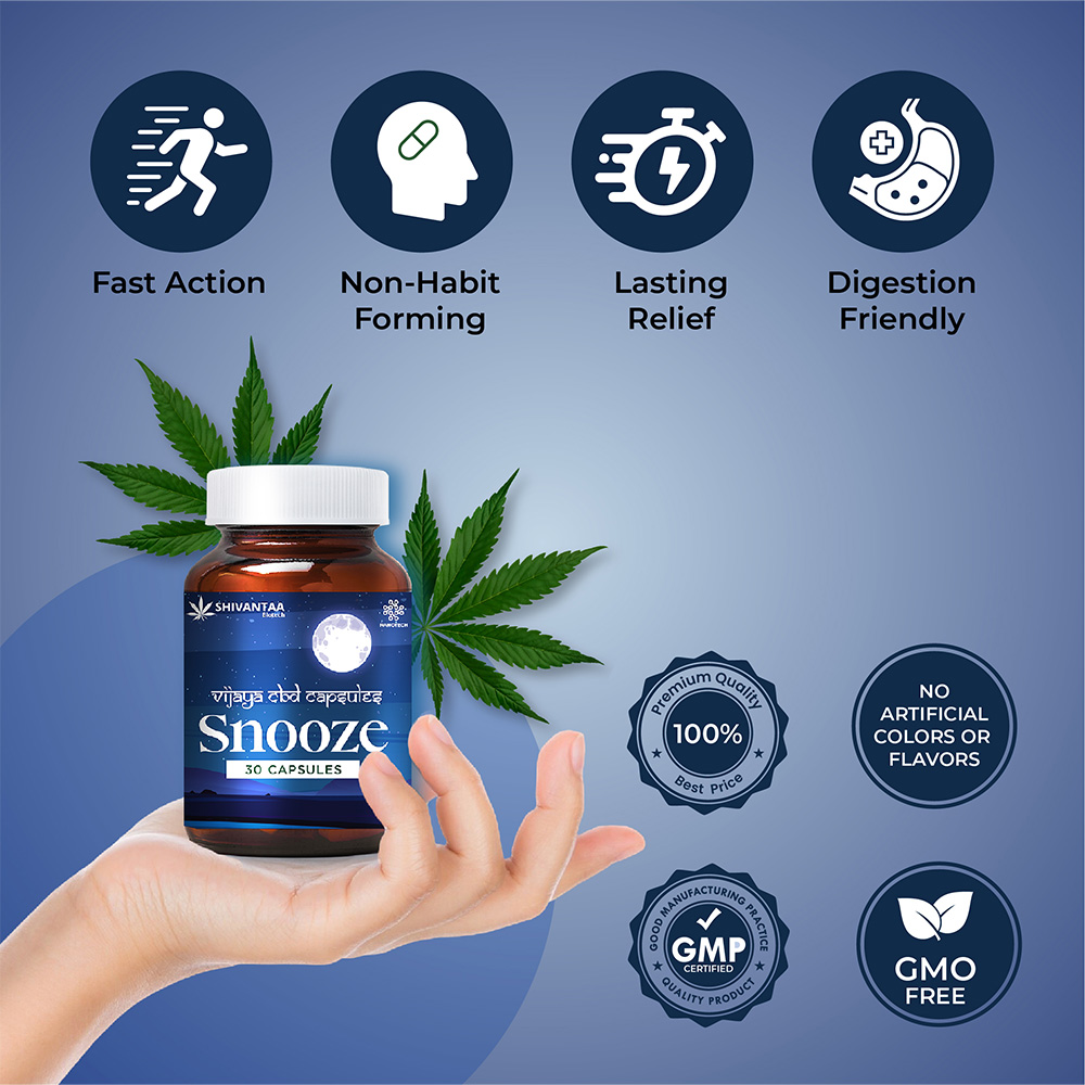 Shivantaa CBD Full Spectrum Snooze Capsule For Sleep, 10 Capsules - Image 3