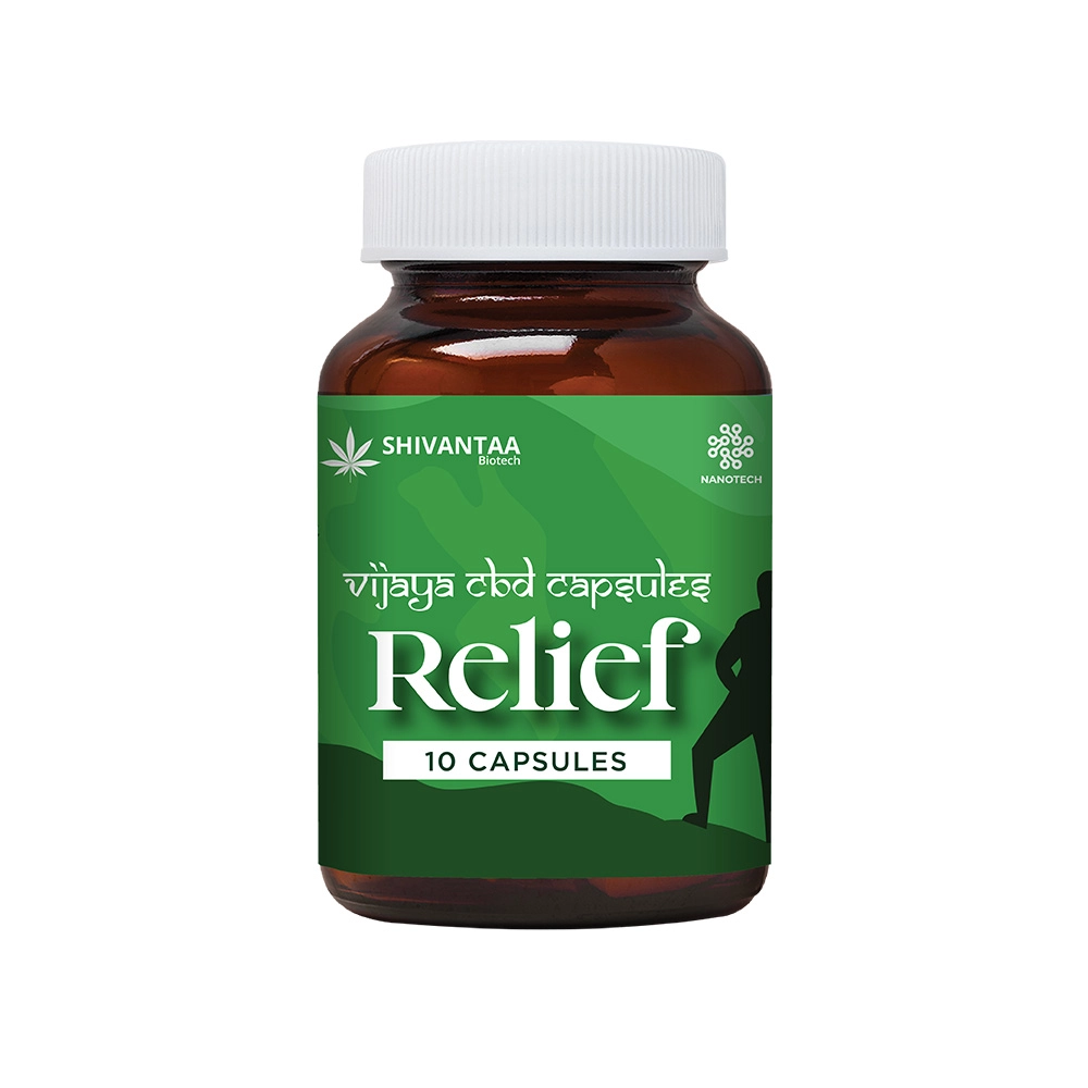 Shivantaa CBD Full Spectrum Relief Capsule For Pain, 10 Capsules on itshemp.in