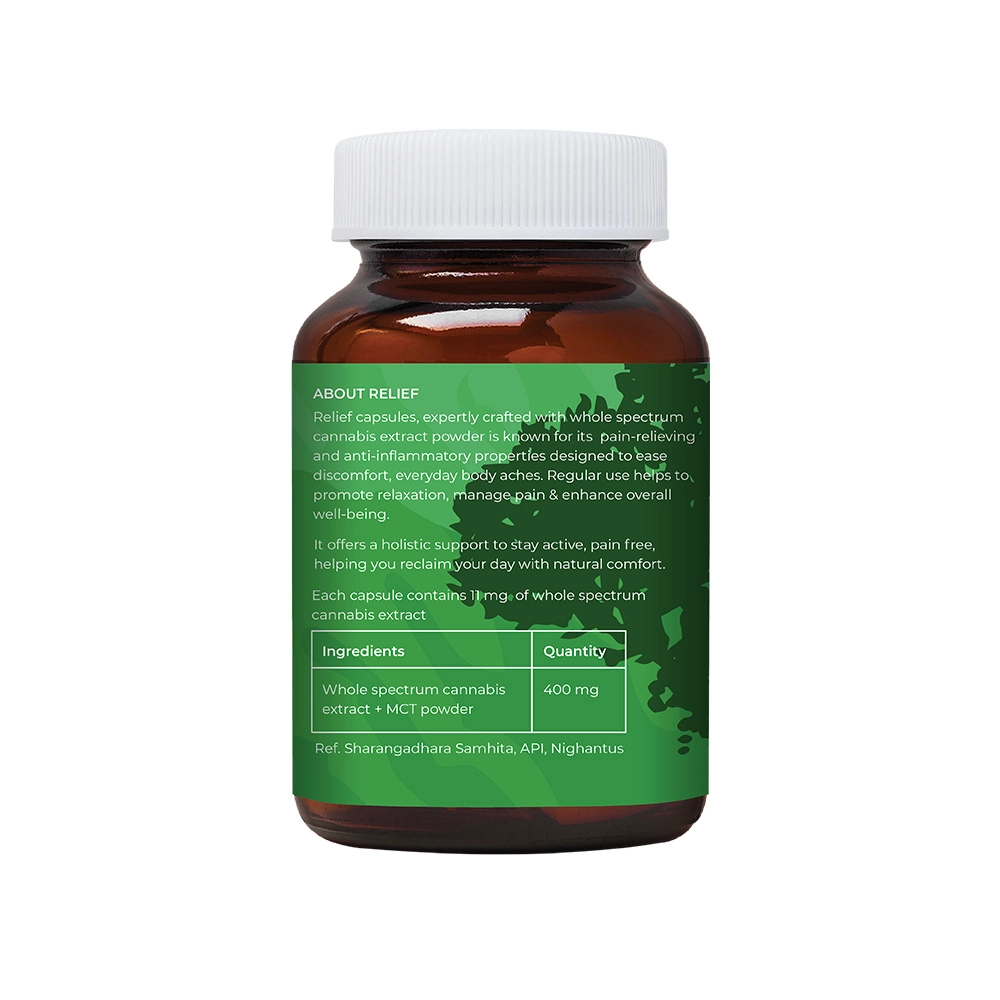 Shivantaa CBD Full Spectrum Relief Capsule For Pain, 10 Capsules on itshemp.in