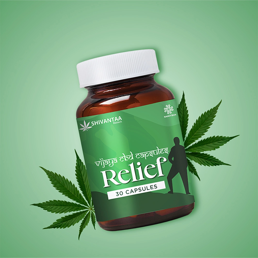 Shivantaa CBD Full Spectrum Relief Capsule For Pain, 10 Capsules on itshemp.in