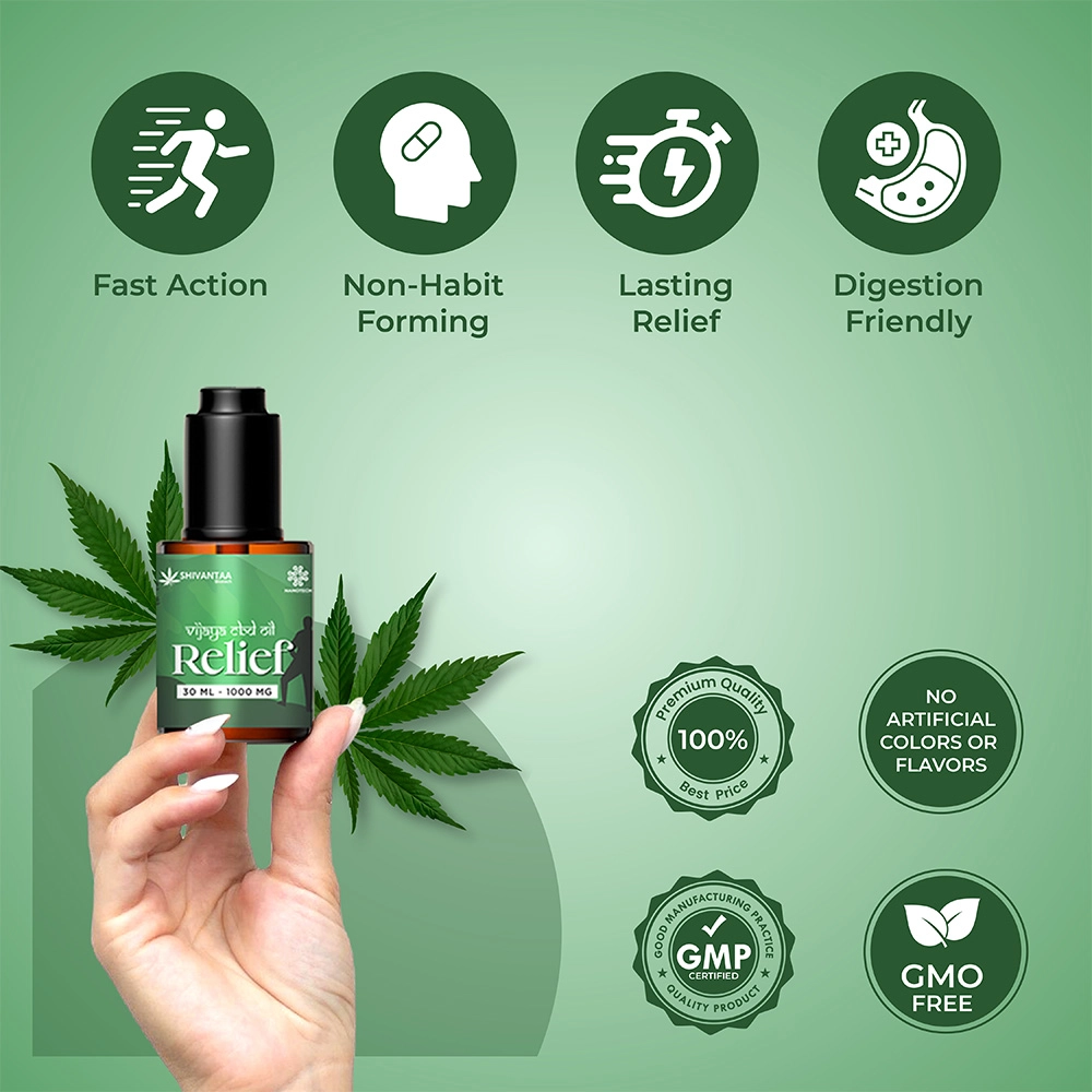Shivantaa CBD Full Spectrum Relief Oil For Pain, 30 ML on itshemp.in