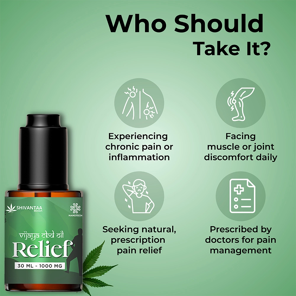 Shivantaa CBD Full Spectrum Relief Oil For Pain, 30 ML on itshemp.in