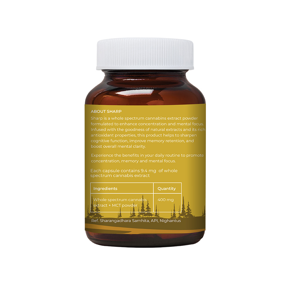 Shivantaa CBD Full Spectrum Sharp Capsule For Stress, 10 Capsules on itshemp.in
