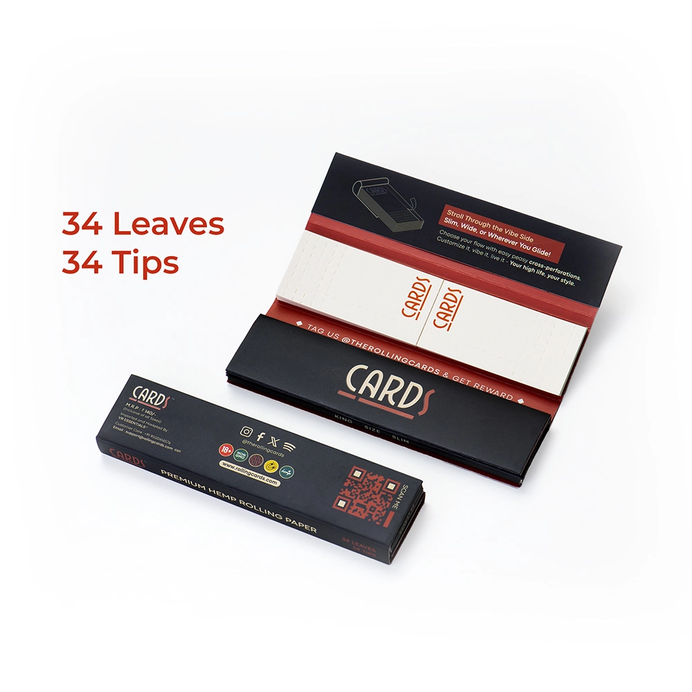 CARDS Premimum Rolling Paper, Cosmo Black on itshemp.in