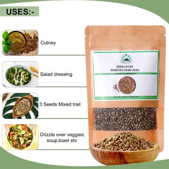 Hillpure Organic Roasted Hemp Seeds, 175Gm on itshemp.in