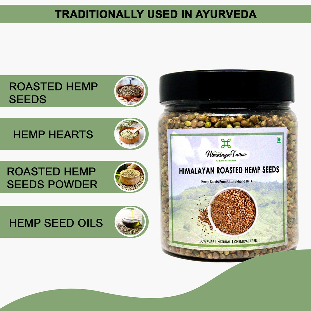 Hillpure Organic HimalayaTattva Roasted Hemp Seeds, 250 gm on itshemp.in