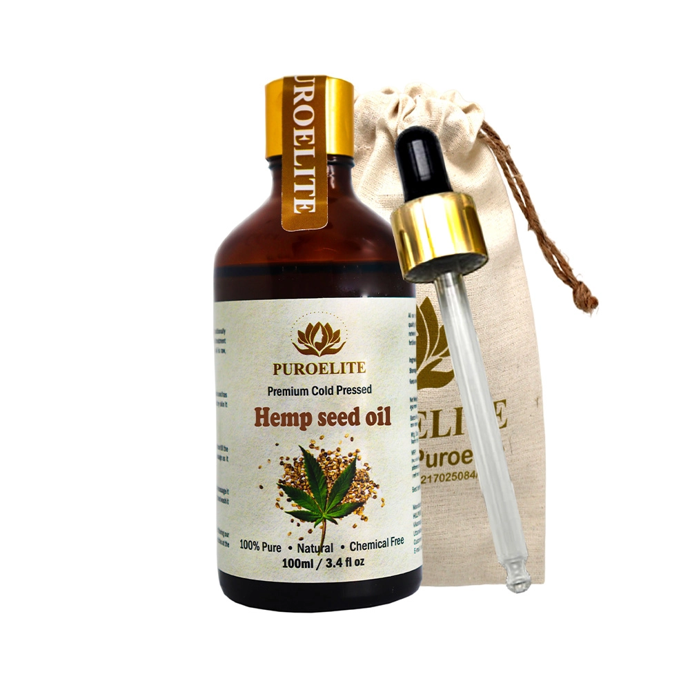 HO224008_2 Hillpure Organic Puroelite Premium Cold Pressed Hemp Seed Oil, 100 ml on itshemp.in