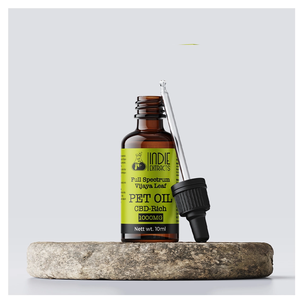 Indie Extracts Pet Oil, CBD-RICH, 1000MG on itshemp.in