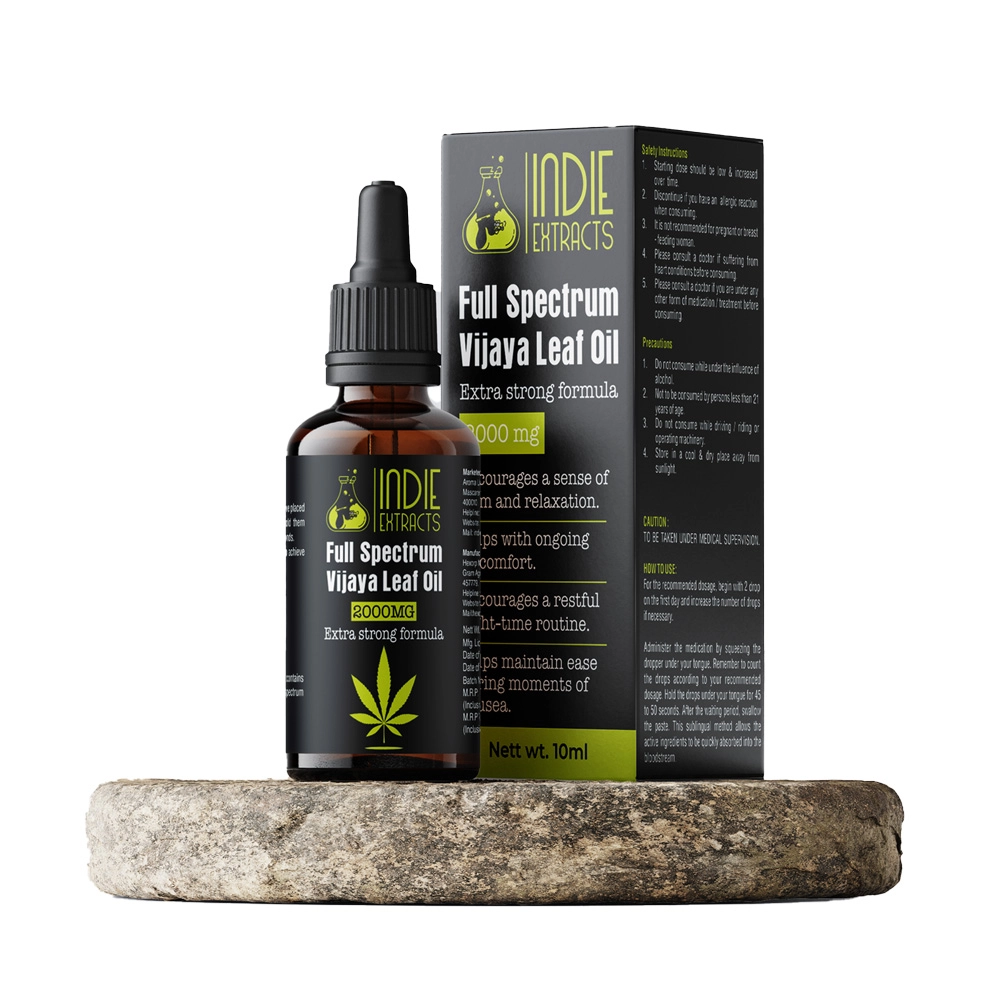 Indie Extracts Full Spectrum Vijaya Leaf Oil, 2000MG(unflavored) on itshemp.in