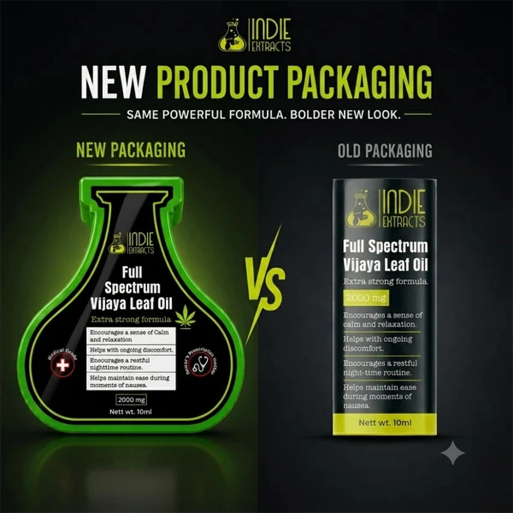Indie Extracts Full Spectrum Vijaya Leaf Oil, 2000MG, (frost mint) - Image 3