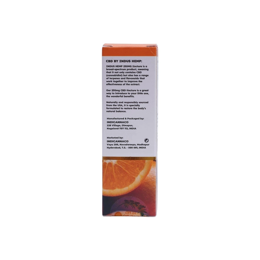 IndusHemp Canna Health CBD 250mg – Orange Flavour, 30ml on itshemp.in