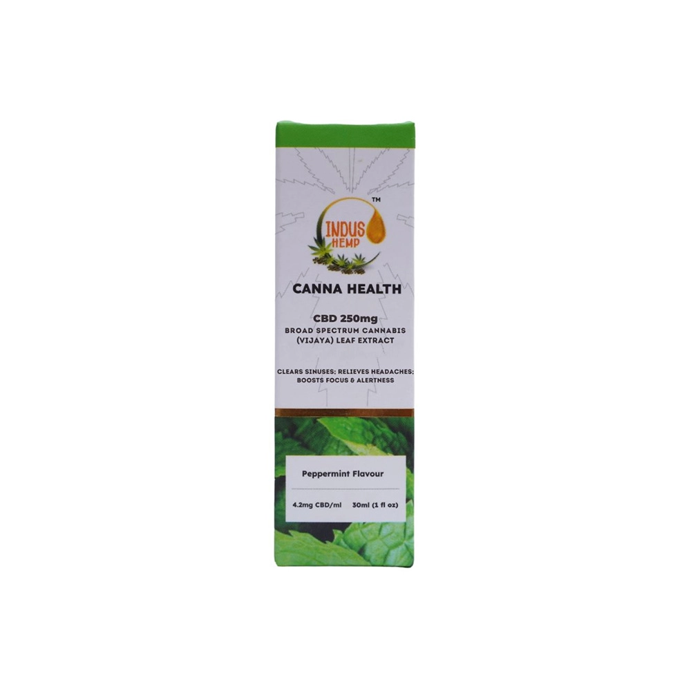 IndusHemp Canna Health CBD 250mg – Peppermint Flavour, 30ml on itshemp.in
