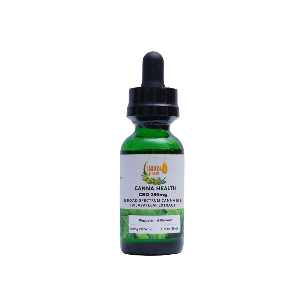 IndusHemp Canna Health CBD 250mg – Peppermint Flavour, 30ml on itshemp.in