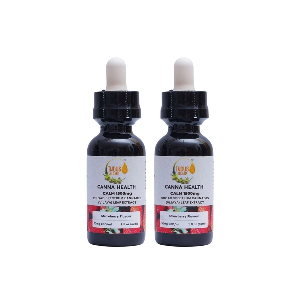 IH127041_2 IndusHemp Canna Health CBD 1500mg – Strawberry Flavour, Combo Pack of 2, (30ml) on itshemp.in