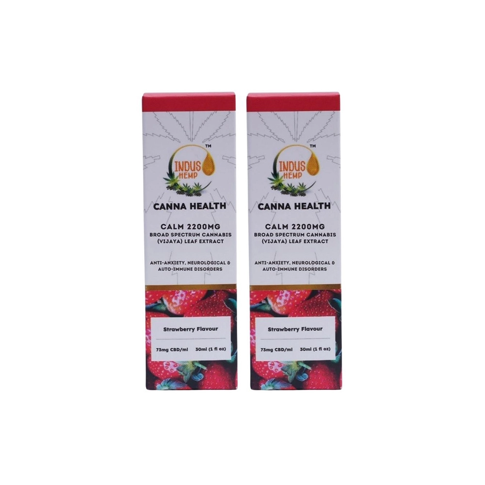 IndusHemp Canna Health CBD 2200mg – Strawberry Flavour, Combo Pack of 2, (30ml) - Image 2