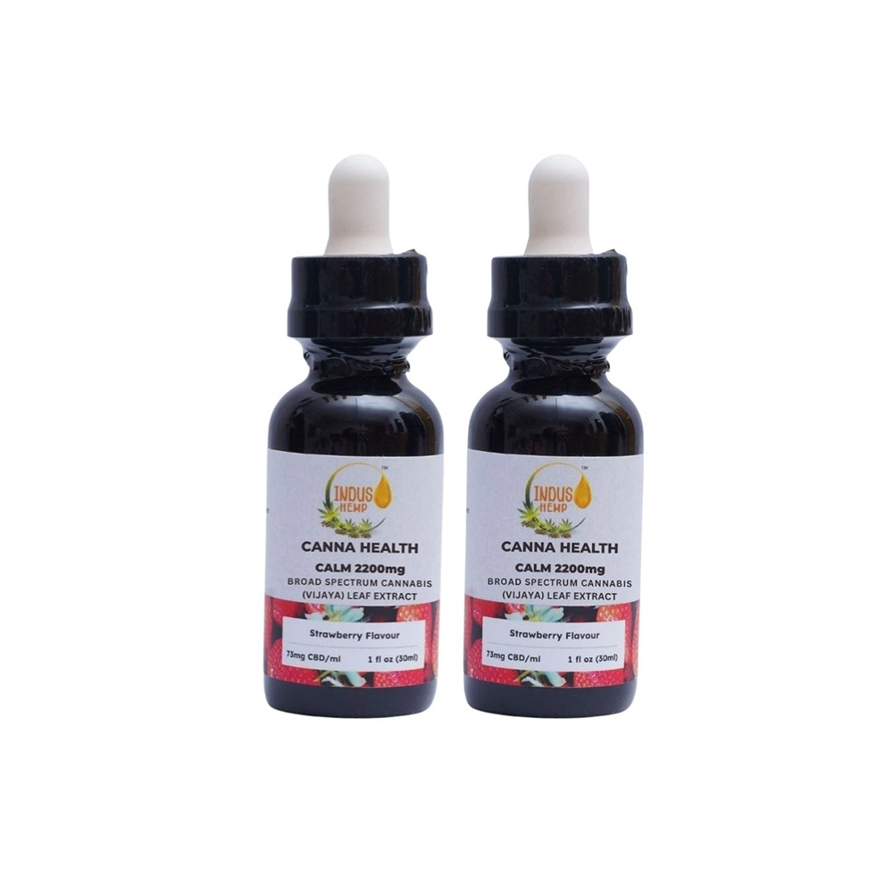 IH127042_2 IndusHemp Canna Health CBD 2200mg – Strawberry Flavour, Combo Pack of 2, (30ml) - Image 1