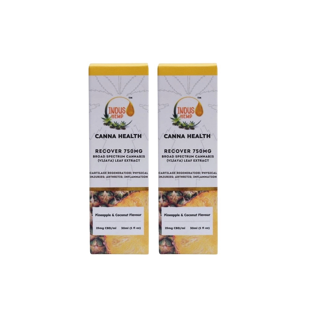 IndusHemp Canna Health CBD Recover 750mg – Pineapple & Coconut Flavour, Combo Pack of 2, 30ml - Image 4