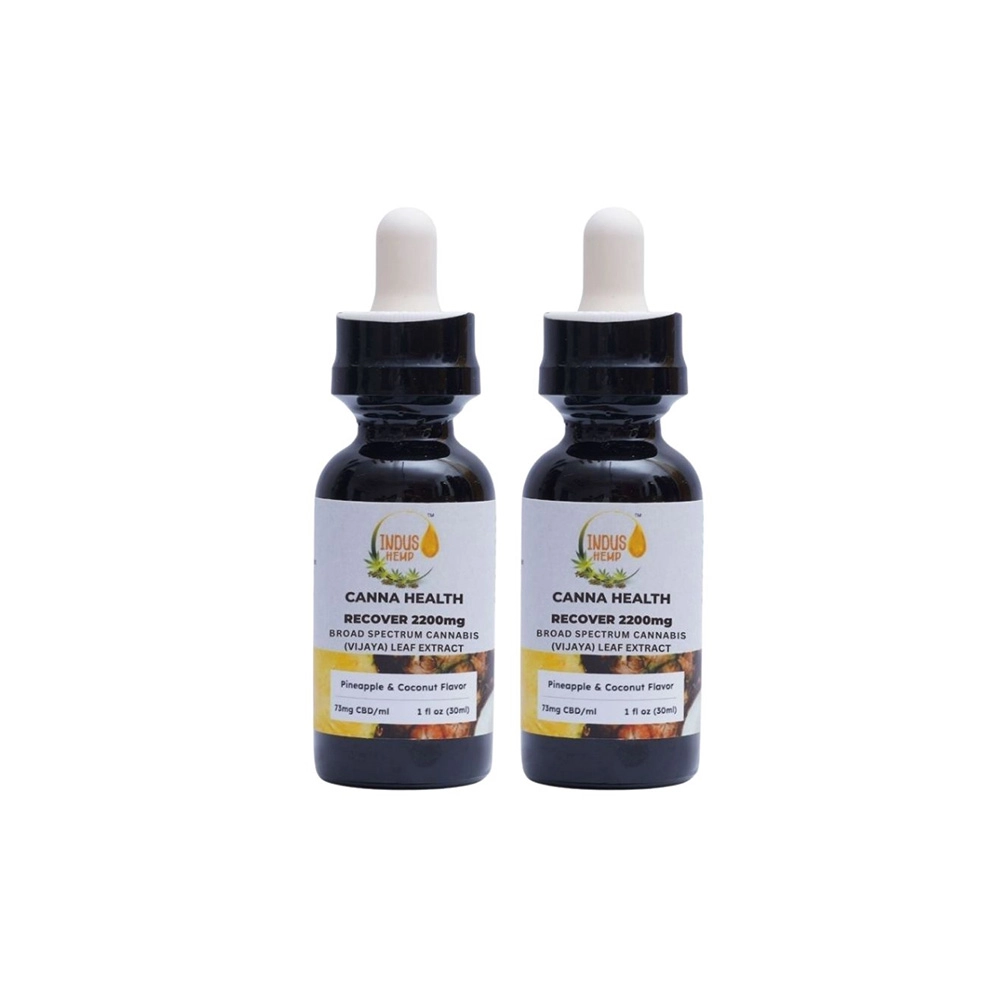 IH127045_1 IndusHemp Canna Health CBD Recover 2200mg – Pineapple & Coconut Flavour, Combo Pack of 2, 30ml - Image 1