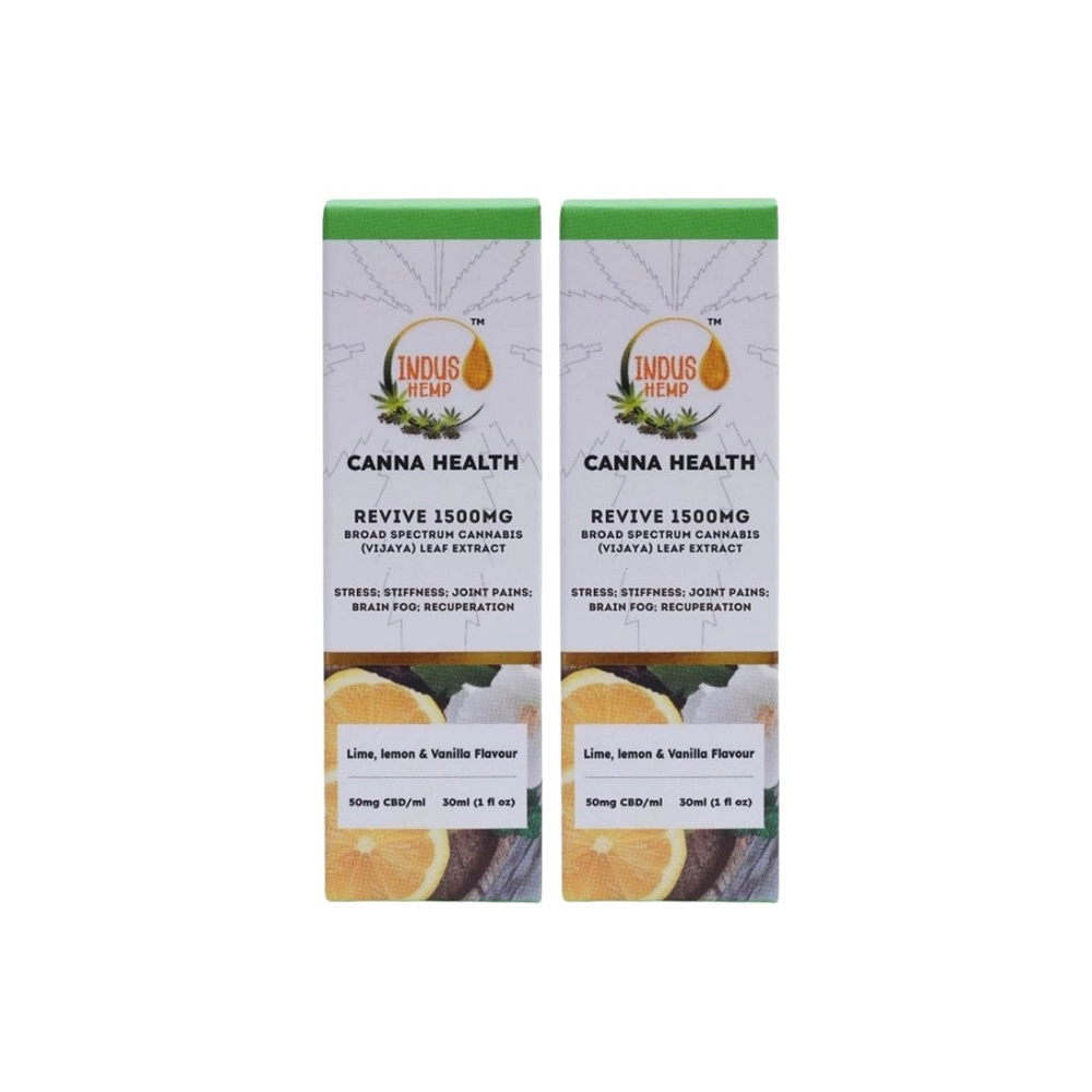IndusHemp Canna Health CBD Revive 1500mg – Peppermint & Lime Flavour, Combo Pack of 2, 30ml - Image 4