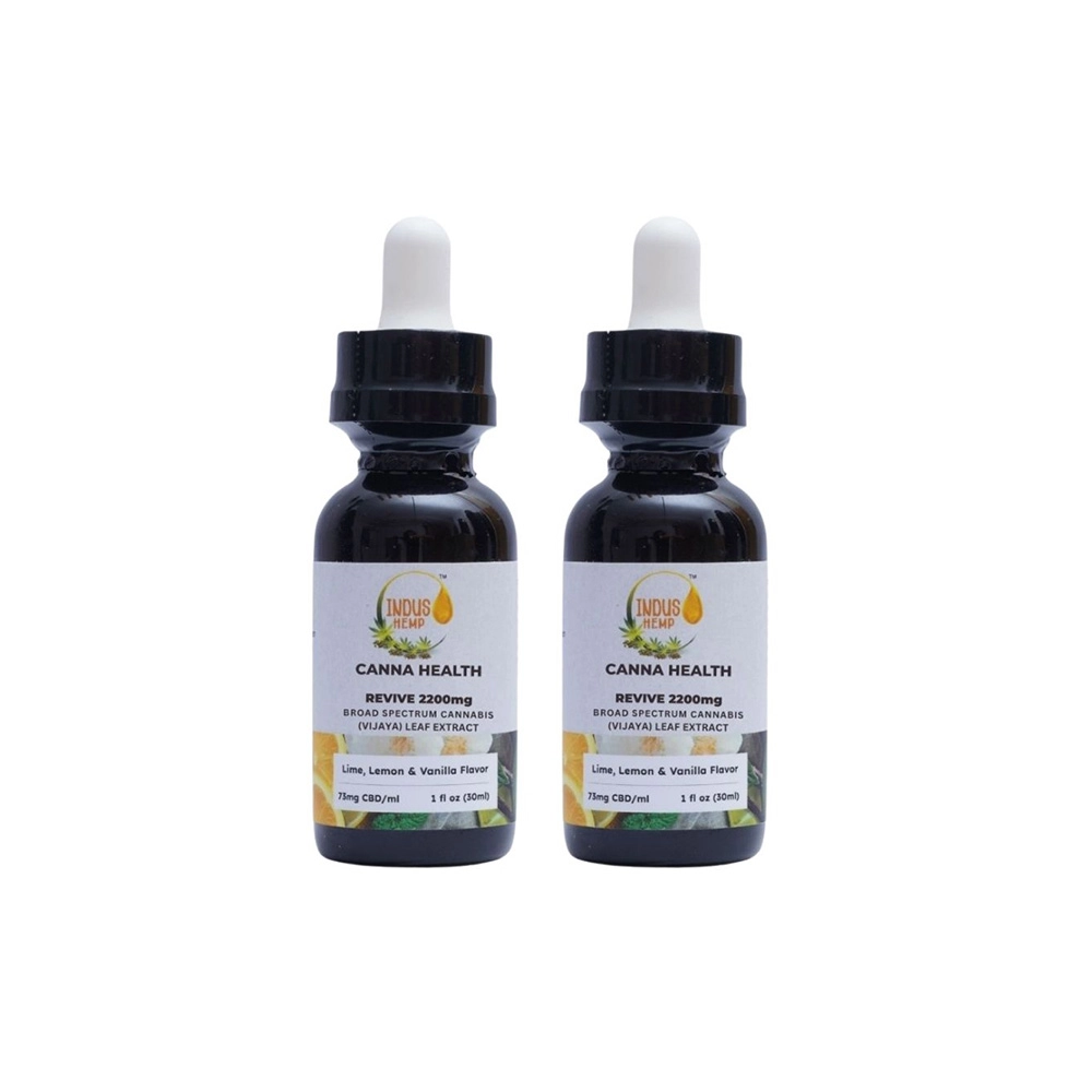IH127048_2 IndusHemp Canna Health CBD Revive 2200mg – Peppermint & Lime Flavour, Combo Pack of 2, 30ml - Image 1