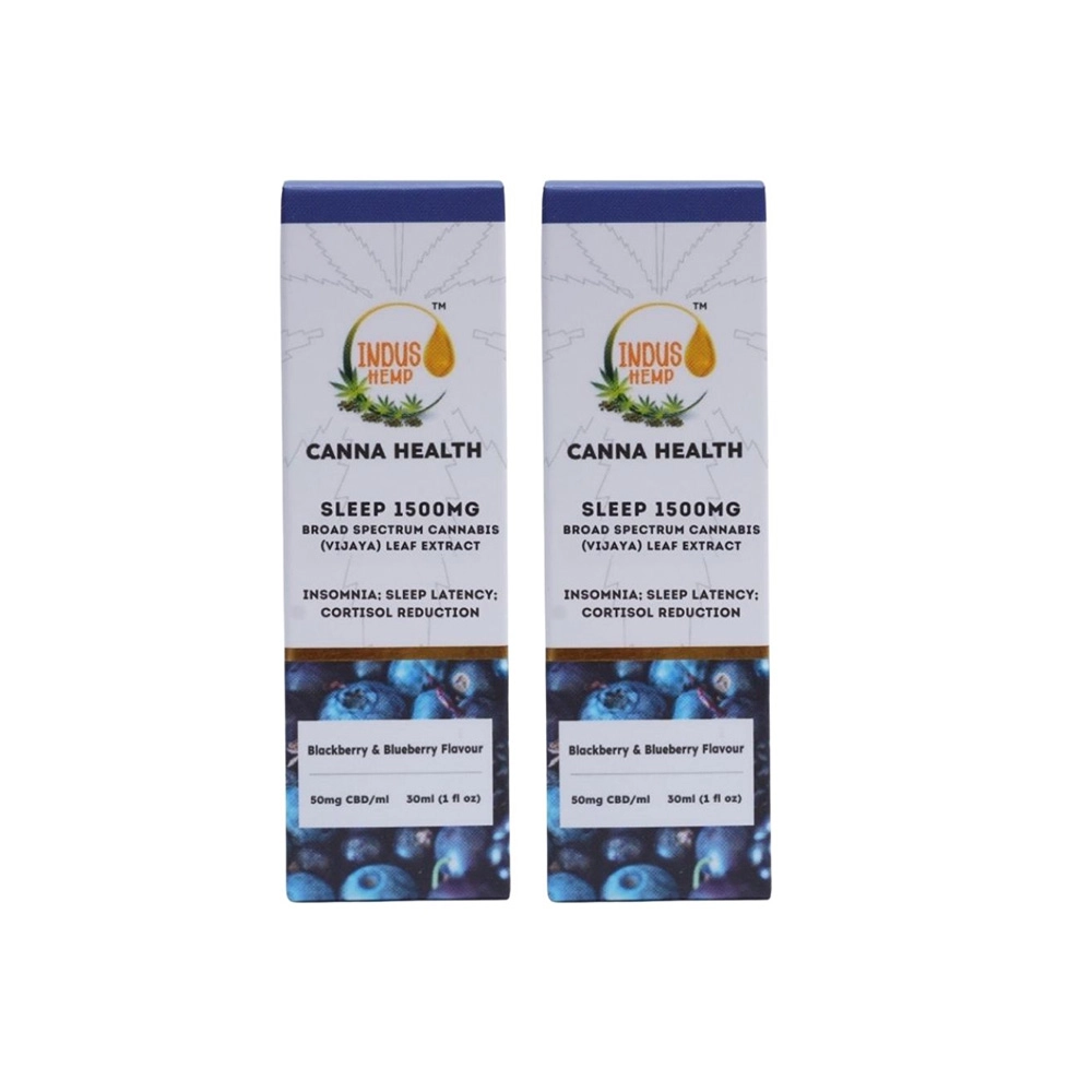 IndusHemp Canna Health CBD Sleep 1500mg – Blueberry & Blackberry Flavour, Combo Pack of 2, (30ml) - Image 4