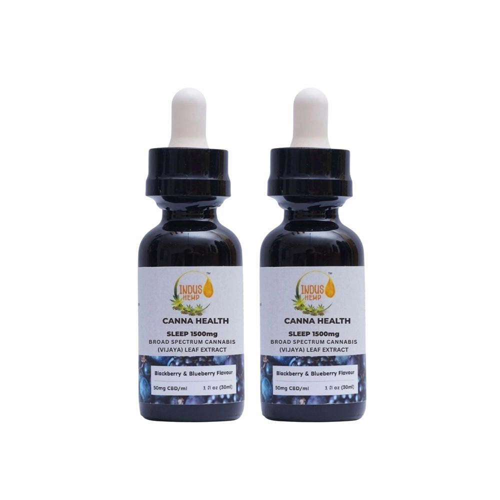 IH127050_2 IndusHemp Canna Health CBD Sleep 1500mg – Blueberry & Blackberry Flavour, Combo Pack of 2, (30ml) - Image 1