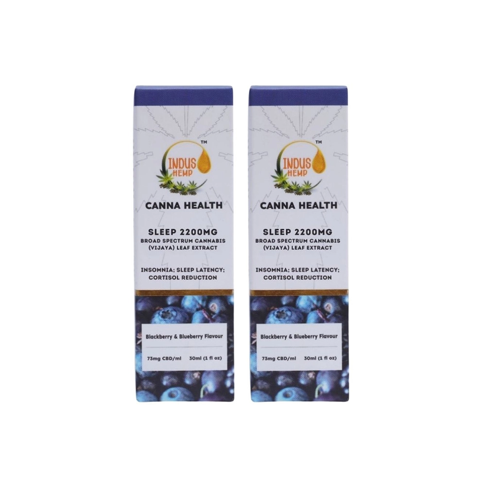 IndusHemp Canna Health CBD Sleep 2200mg – Blueberry & Blackberry Flavour, Combo Pack of 2, (30ml) - Image 2