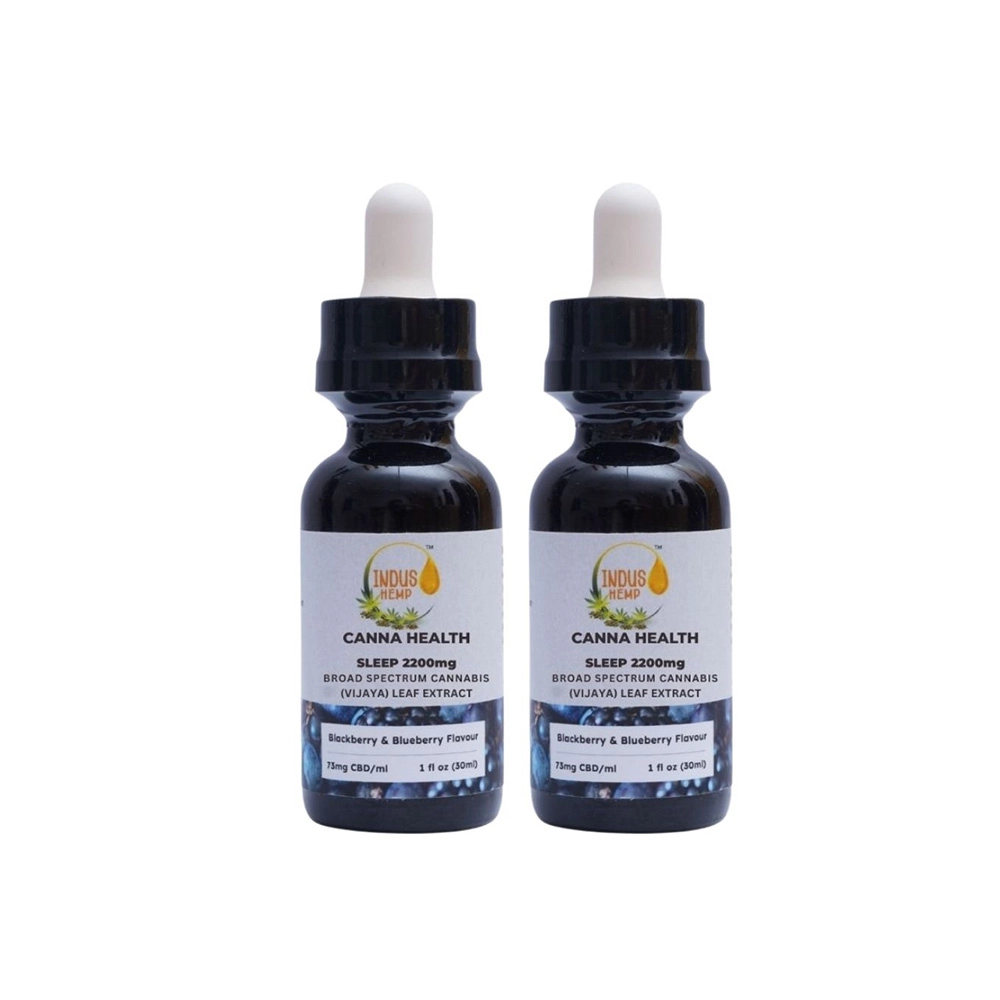 IH127051_2 IndusHemp Canna Health CBD Sleep 2200mg – Blueberry & Blackberry Flavour, Combo Pack of 2, (30ml) - Image 1