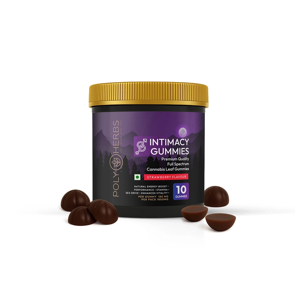 Polyherbs Intimacy CBD THC Gummies 200mg Per Gummy, (1:1) - Image 1