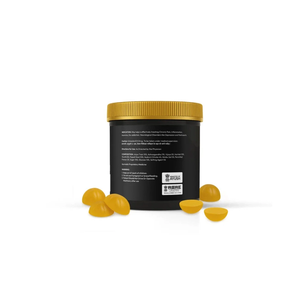 Polyherbs CHILL Golden Super Strong CBD THC  Gummies 250mg Per Gummy, (1:5) - Image 3